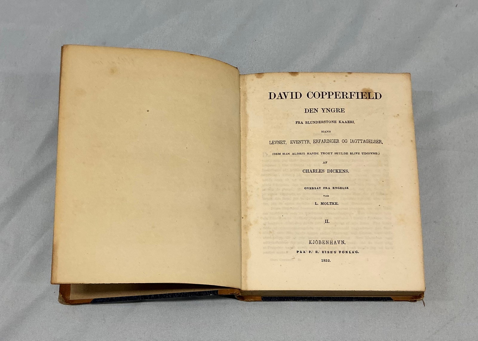 1852 Charles Dickens David Copperfield Danish Translation: Hardcover