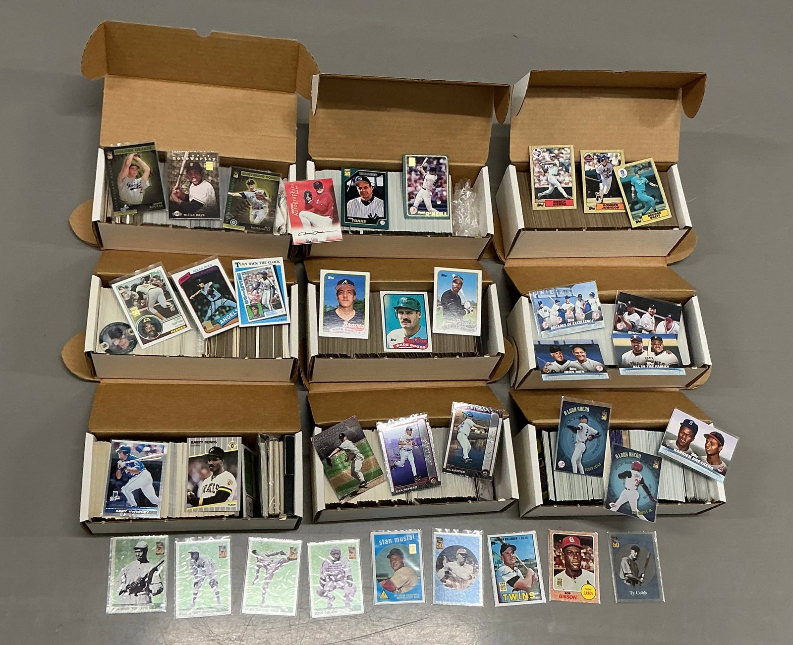 Unsearched Boxes Of Vintage Sports Cards: Unsearched, Sample shown. Appear to be mostly baseball