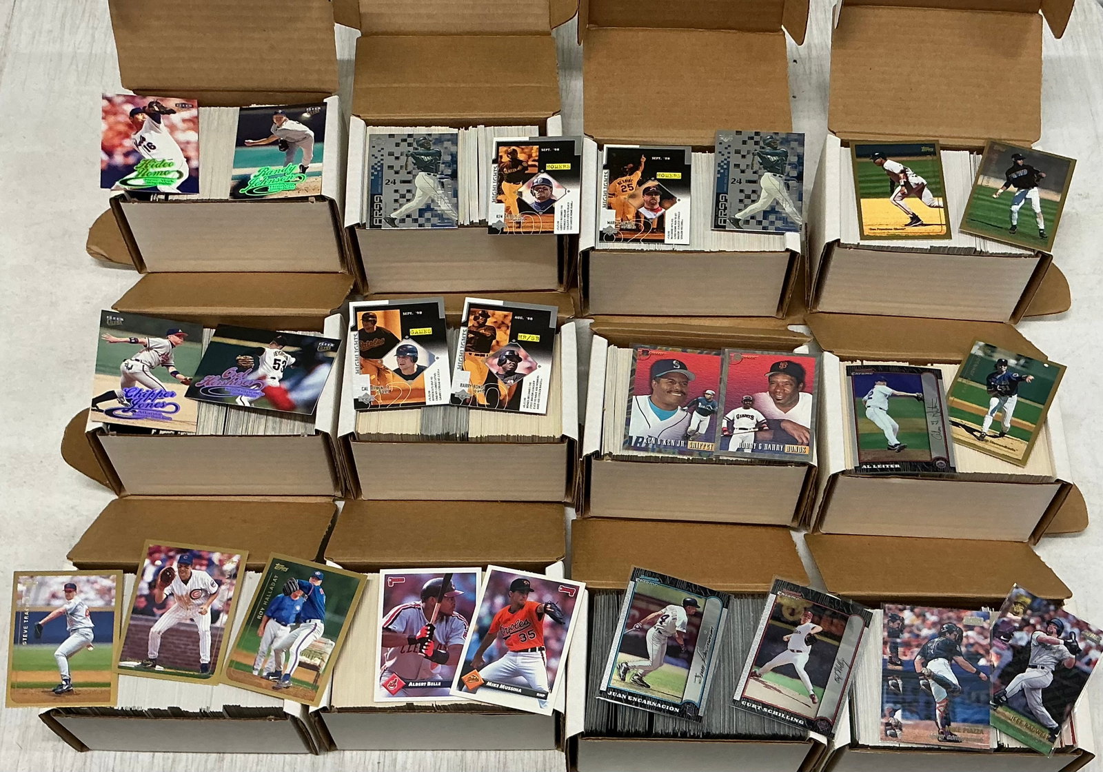 Unsearched Boxes Of Vintage Sports Cards: Unsearched, Sample shown. Appear to be mostly baseball