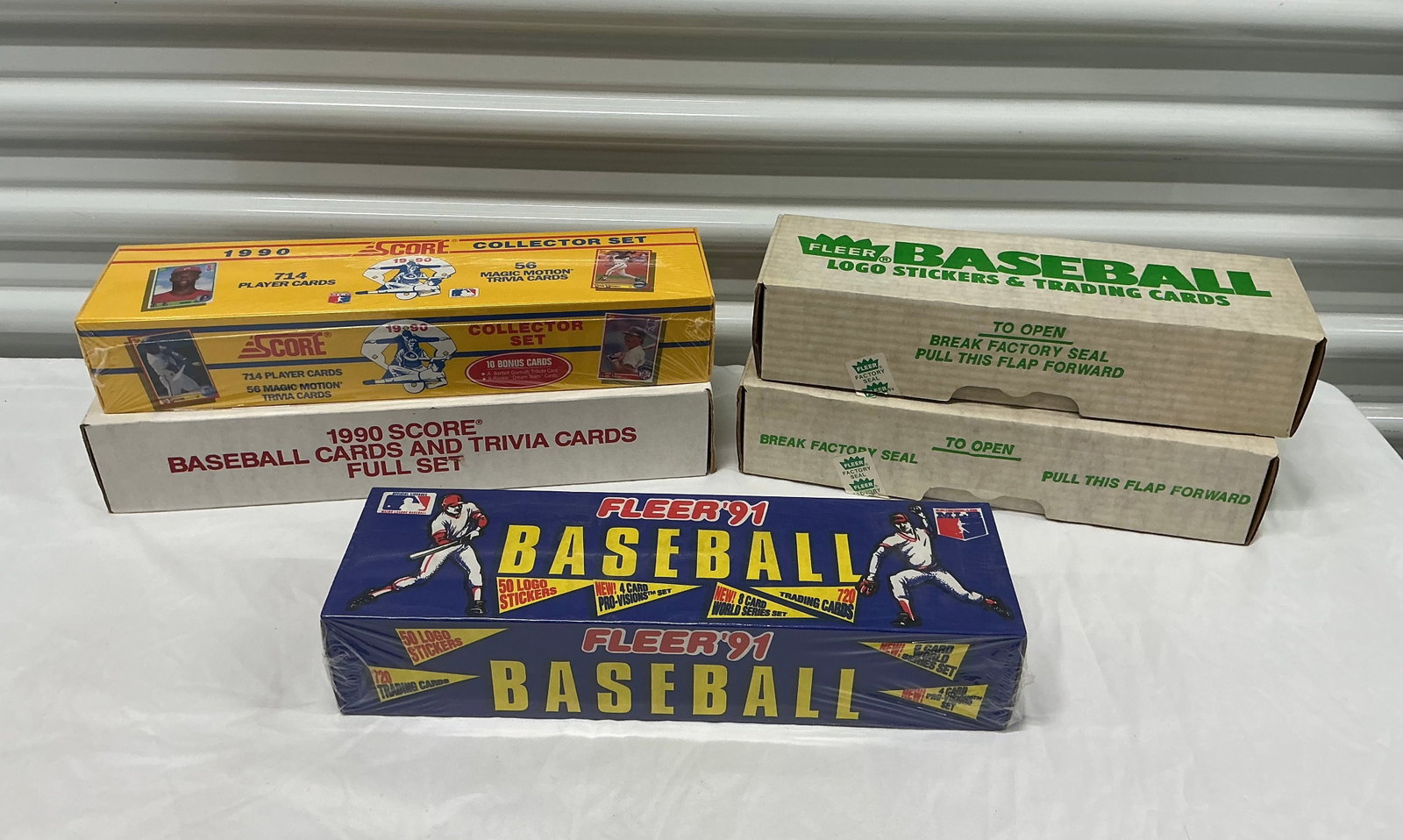 Lot Of 4 Factory Sealed Baseball Card Sets: All Factory Sealed As Shown
