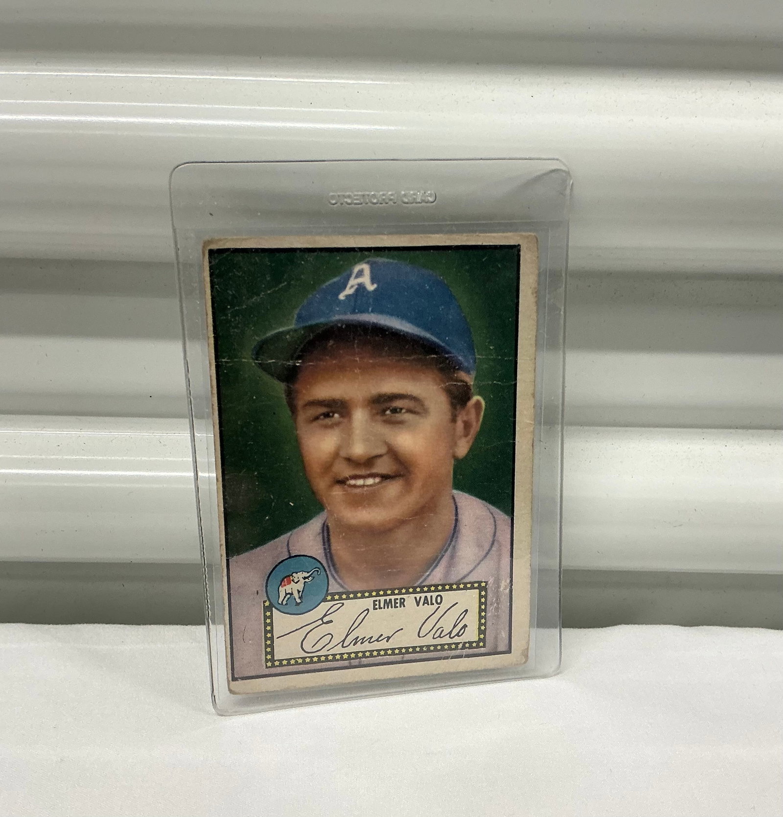 1952 Topps Elmer Valo Philadelphia Athletics Baseball Card: #34