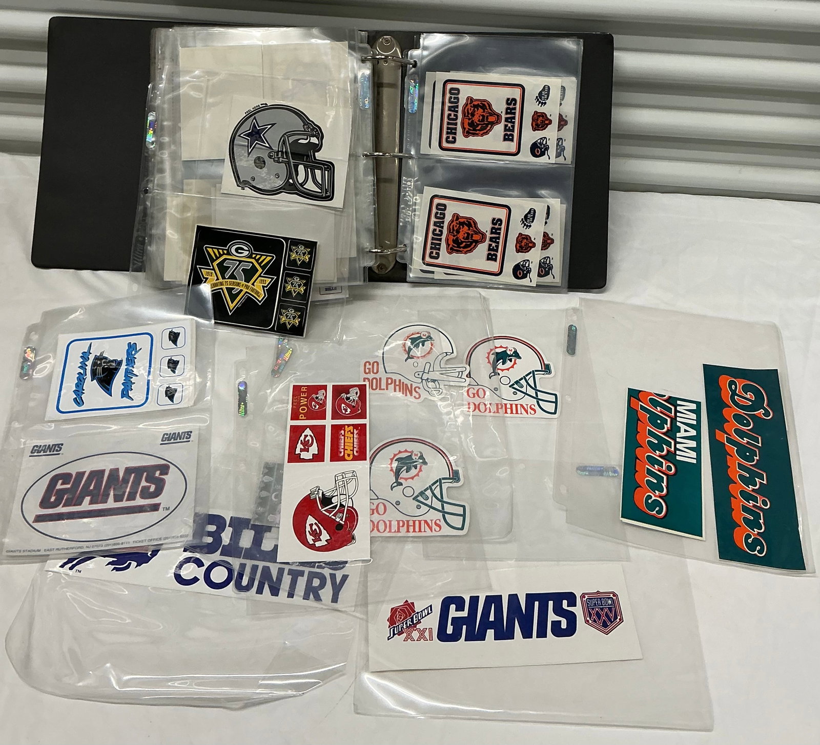Collection Of Vintage 1990s Sports Stickers NFL NBA MLB: Various Teams Sample shown