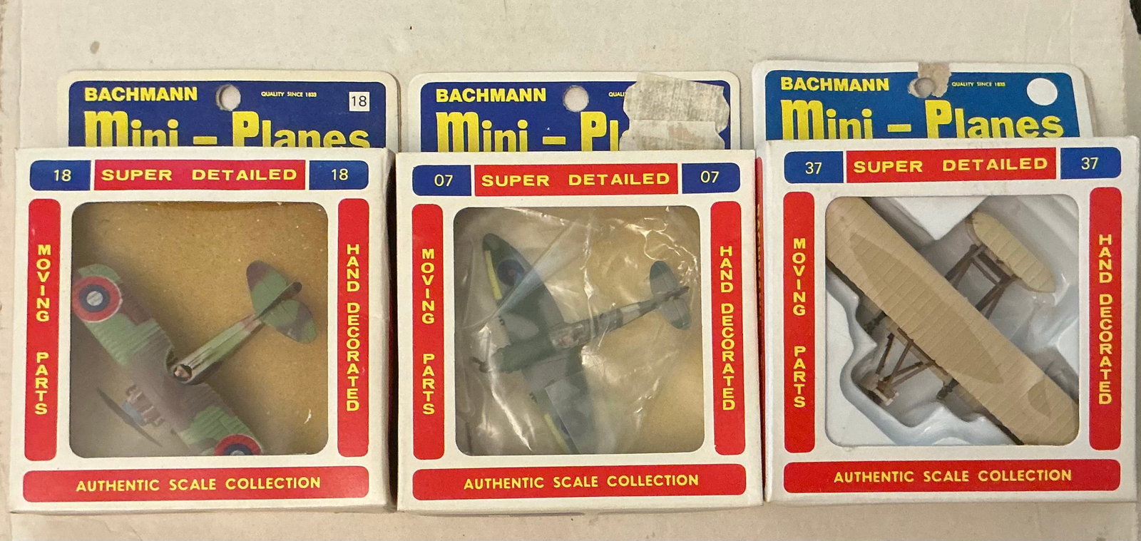 1960s/1970s Bachmann Mini-Planes: No 7, 18, 37