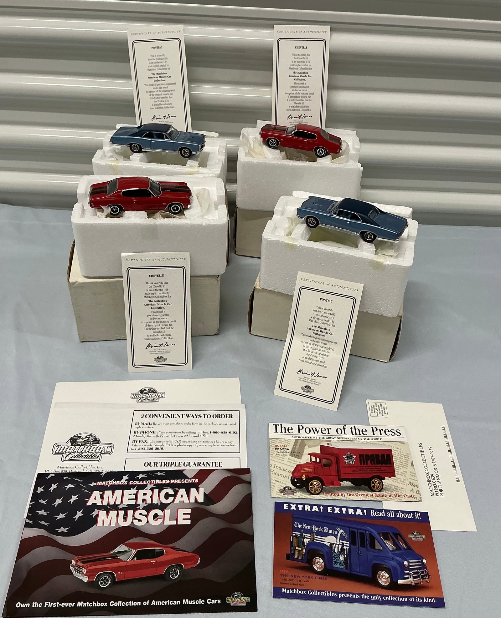 1990s Matchbox Collectibles American Muscle Die-Cast 71 Chevelle & 67 GTOs (1 of 4)