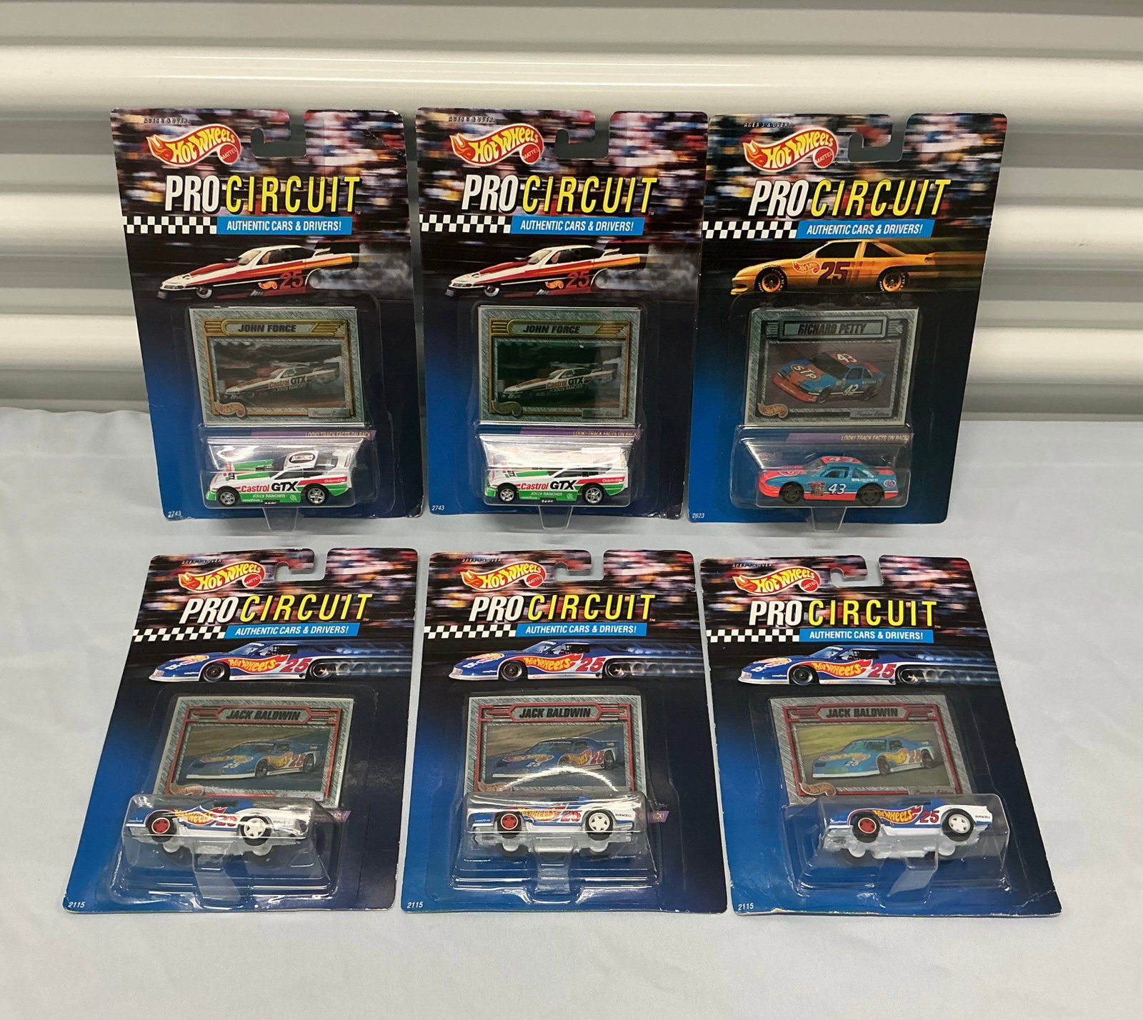 1992 Hot Wheels Pro Circuit John Force Richard Petty Jack Baldwin: All On The Card