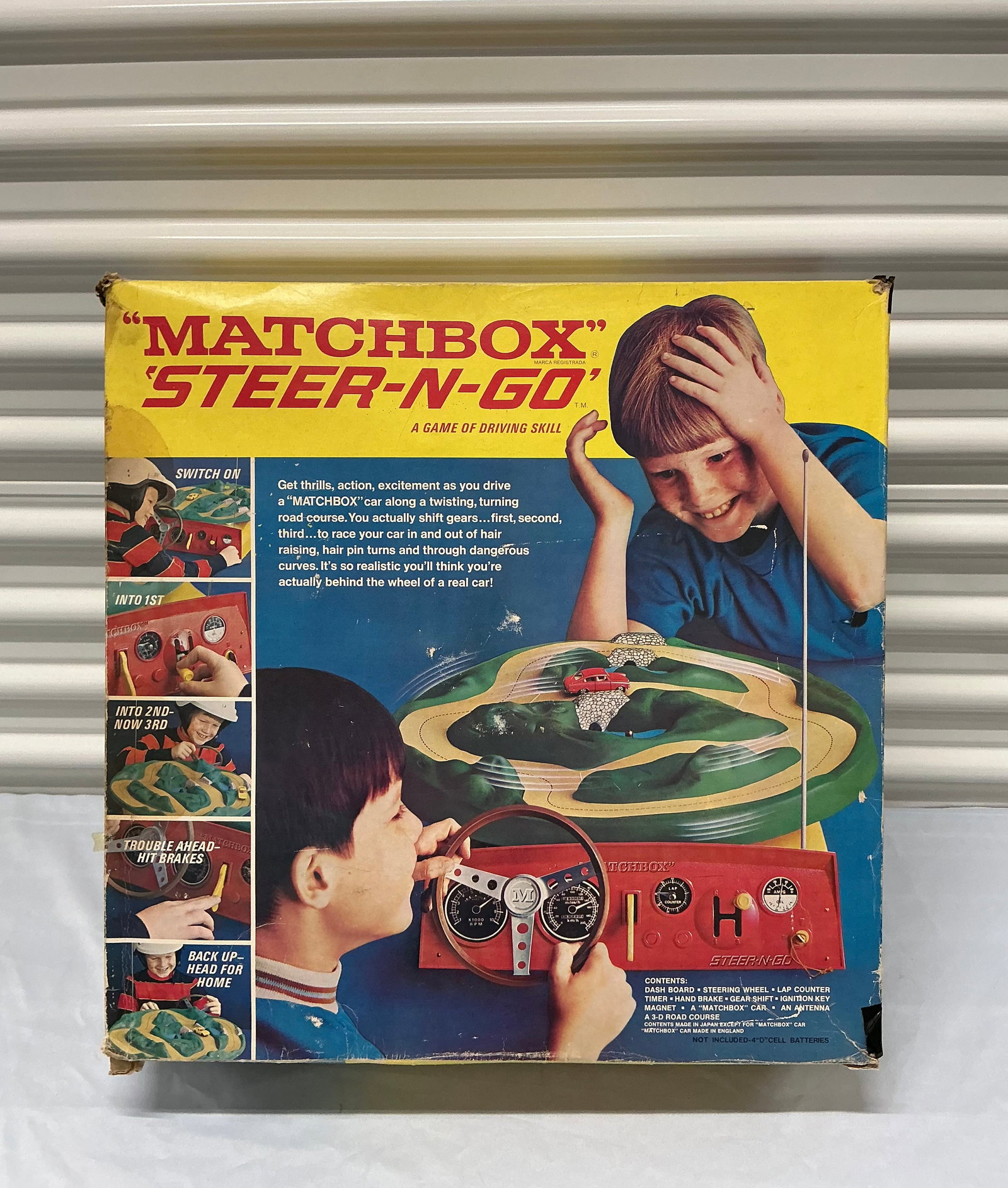 1970 Matchbox Steer-N-Go Driving Game With Original Box - 8