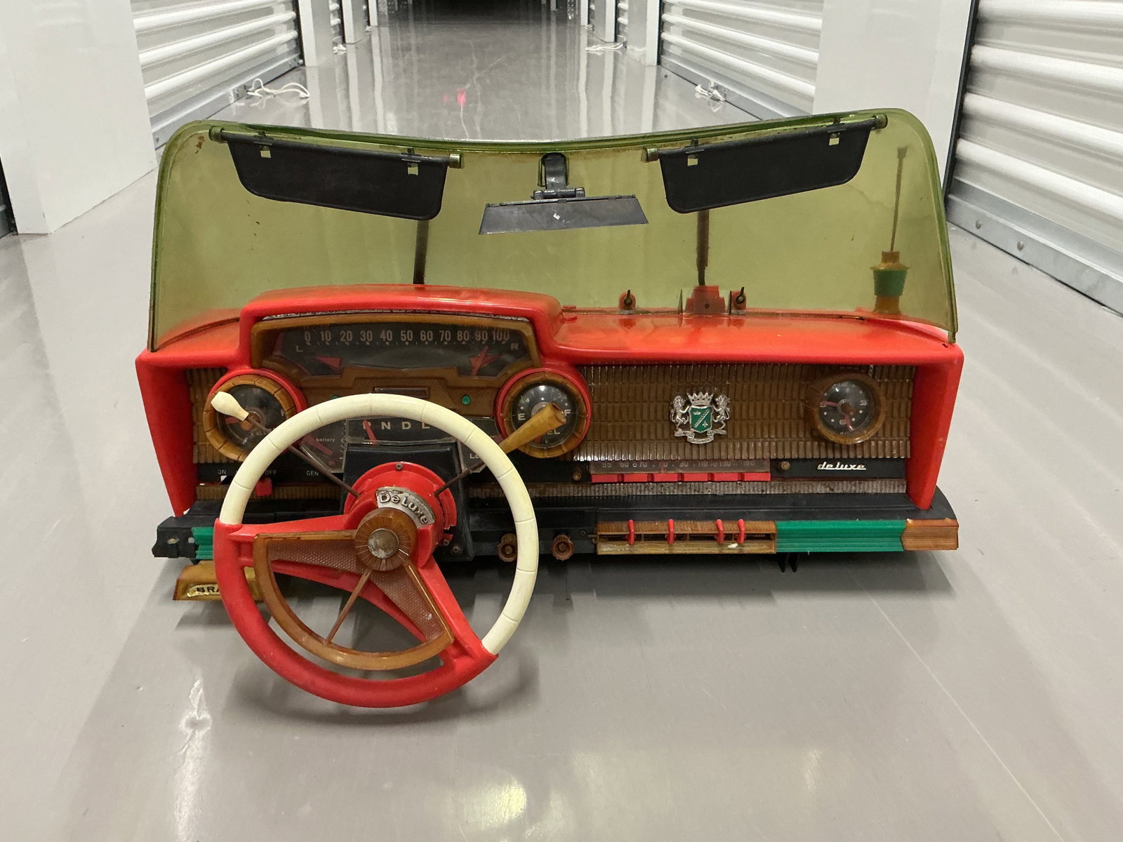 1960s Deluxe Reading Playmobile Toy Dashboard: 23x14 in