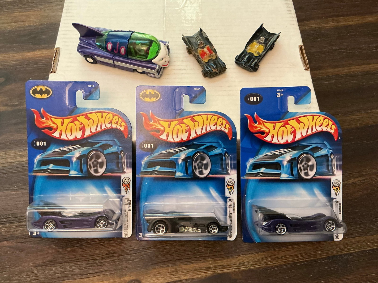 Collection Of Batman Hot Wheels PlayArt & Corgi: Three On The Card