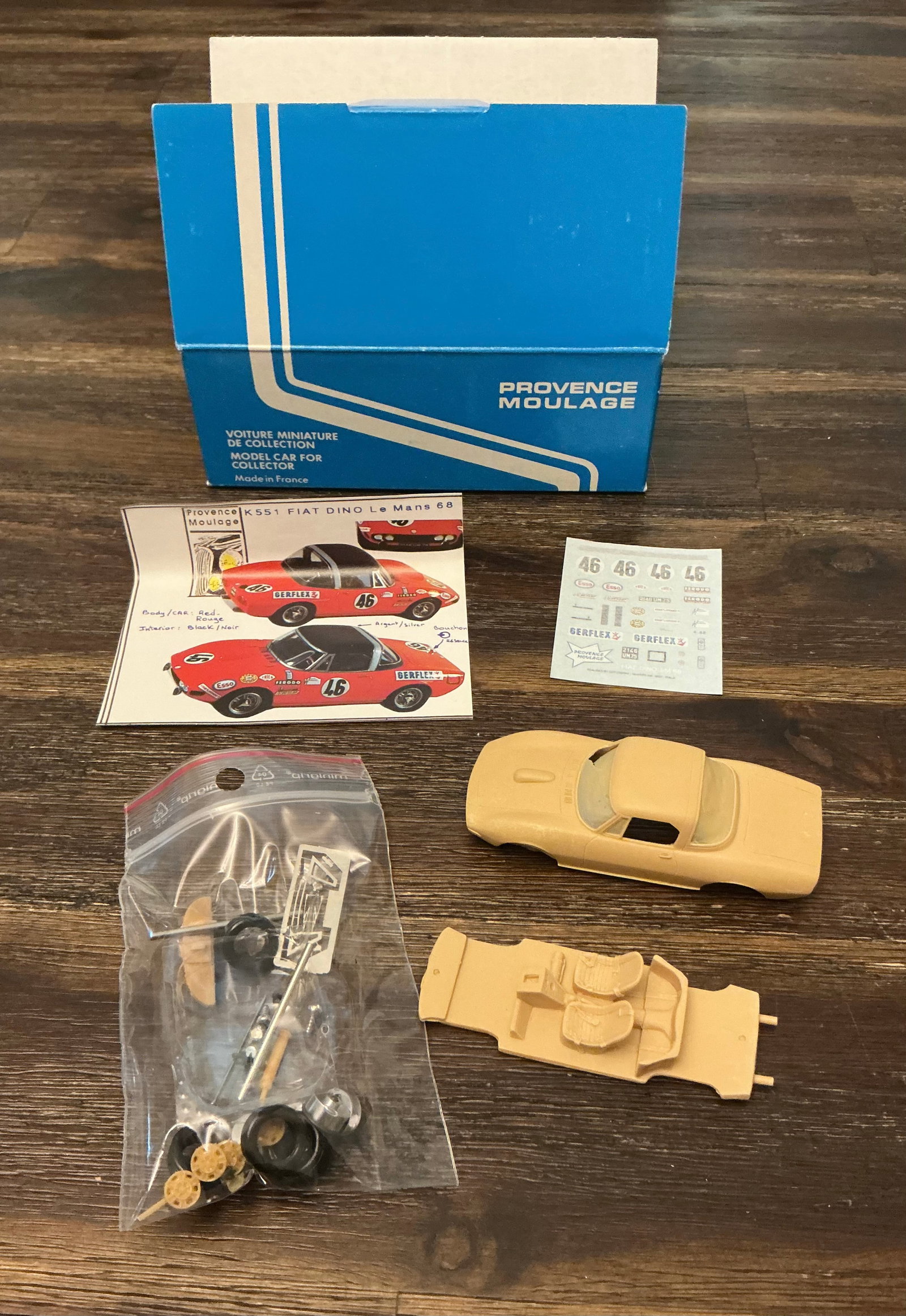 Provence Moulage Fiat Dino Spyder HT Le Mans 1968 Resin Model Kit (1 of 5)
