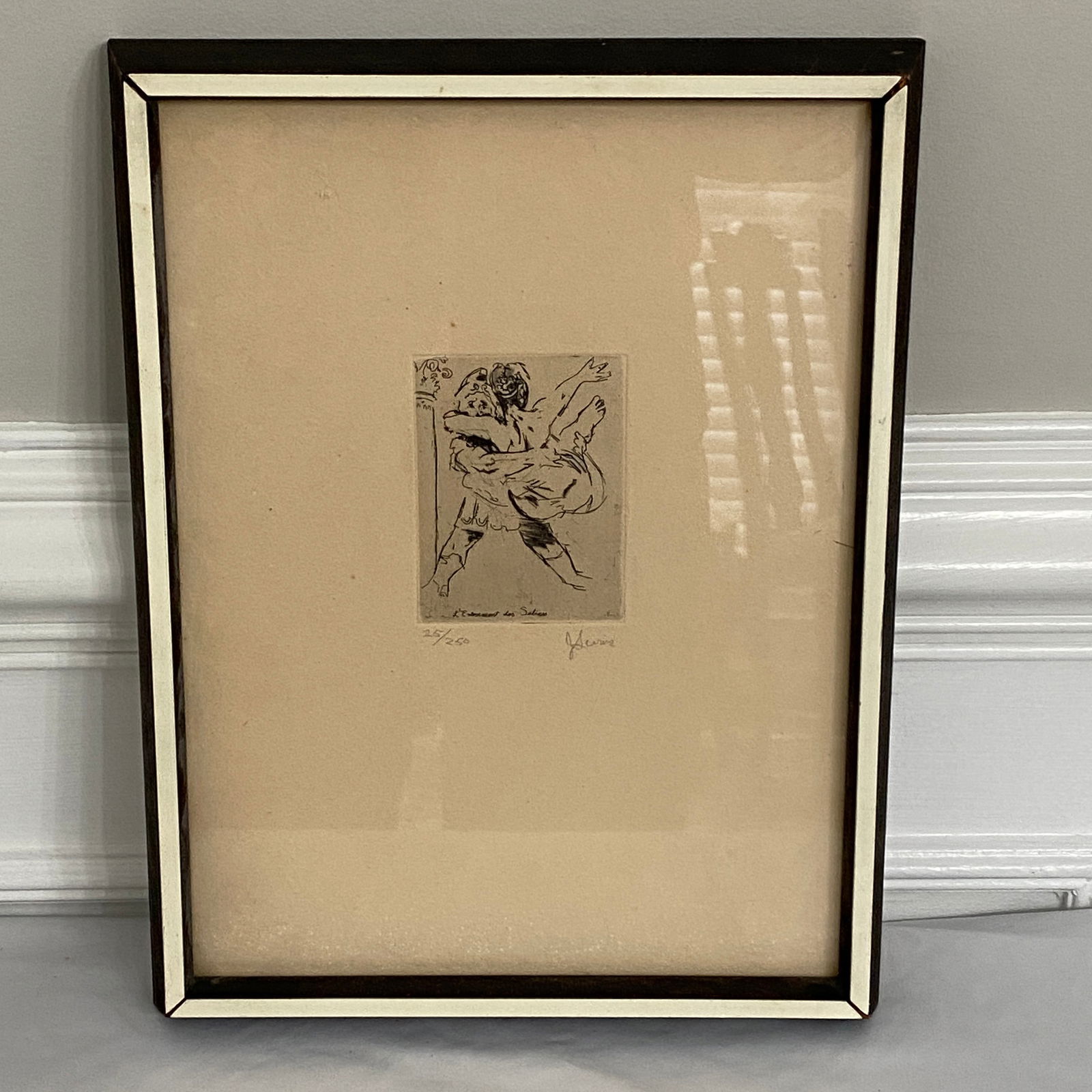 J. Levine Signed, Numbered 25 of 250 Etching Art: The picture size is 3” wide 4” tall.