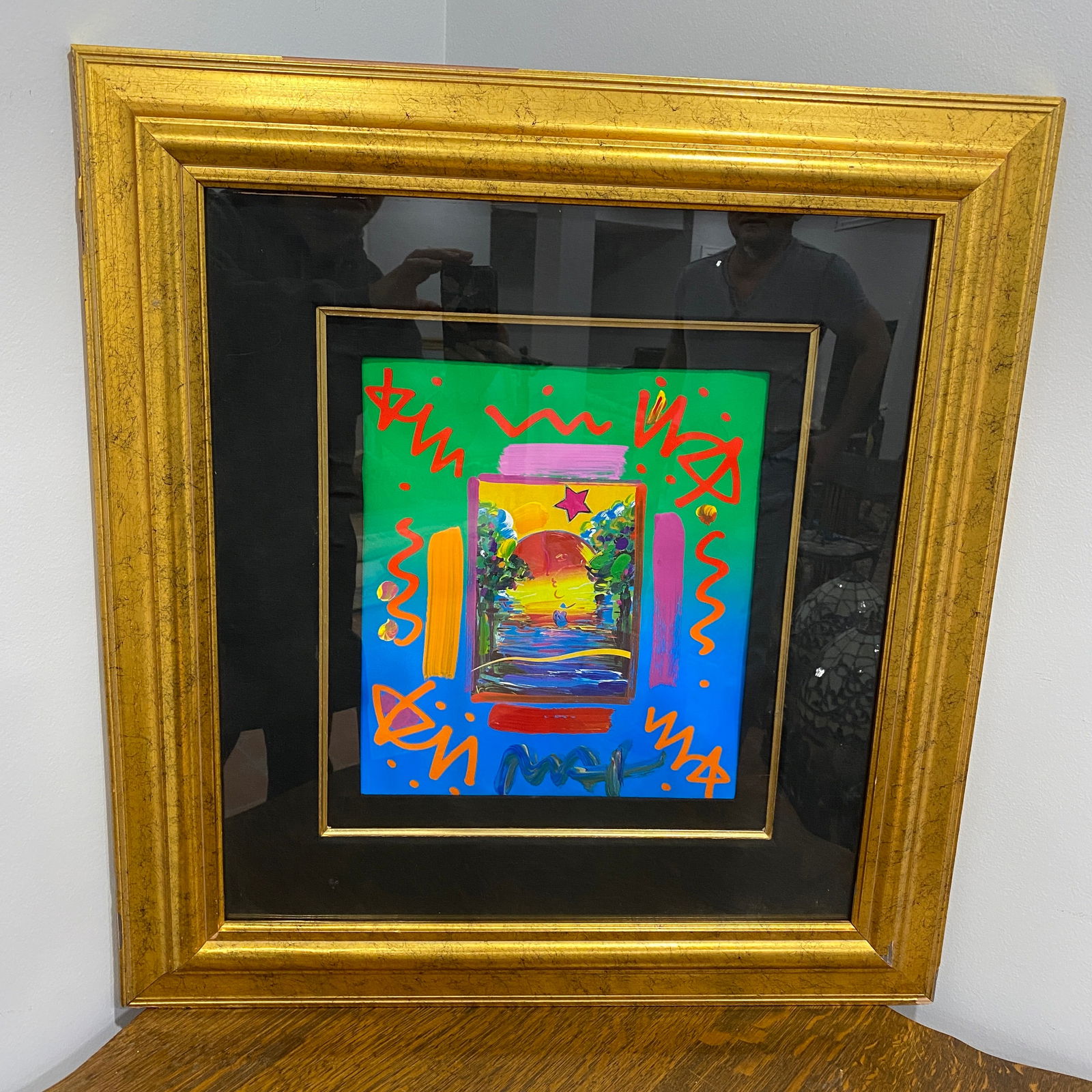 Peter Max Better World Collage Painting Art: The picture size is 12” wide and 14” tall.