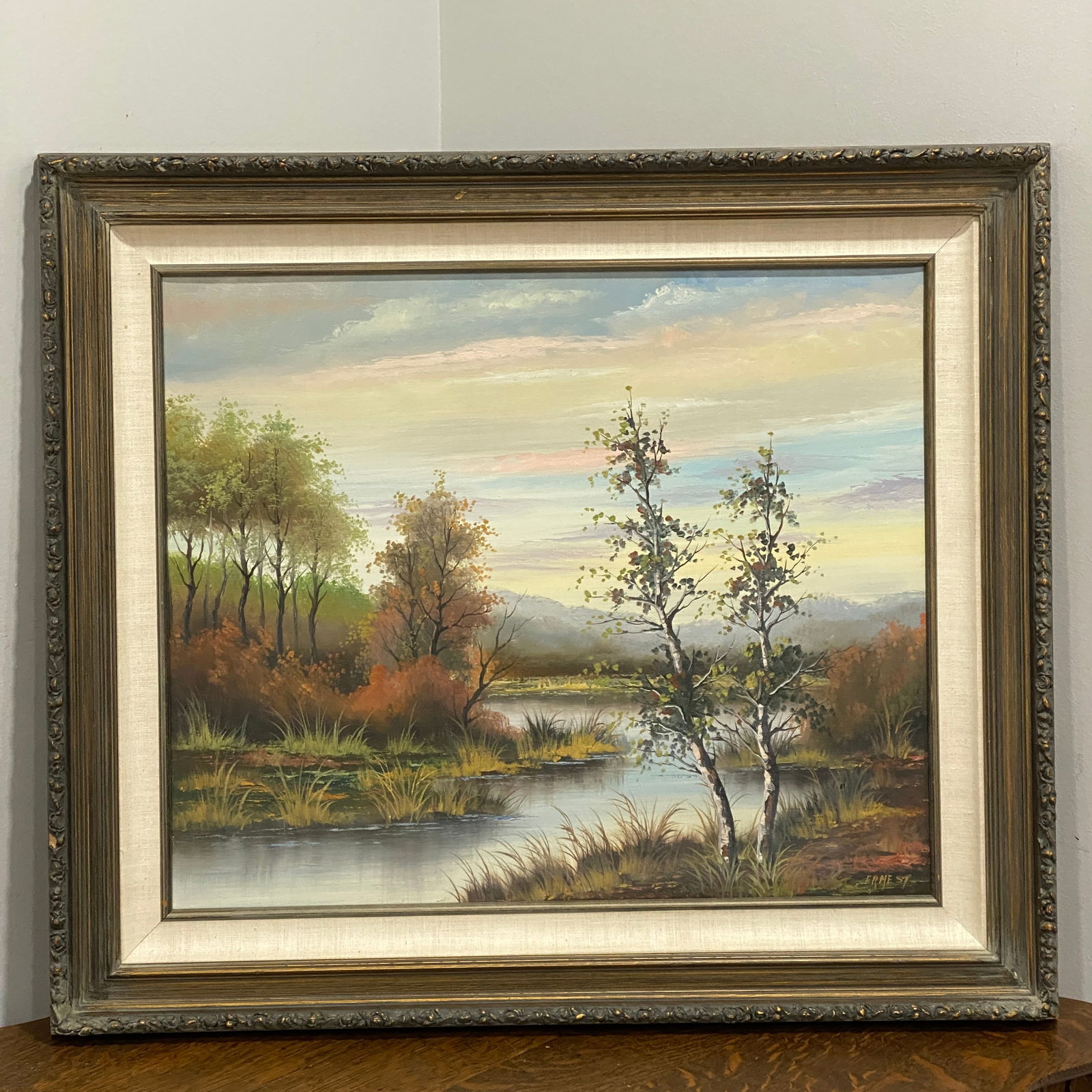 Ernest Oil On Canvas Painting Landscape Art (1 of 4)