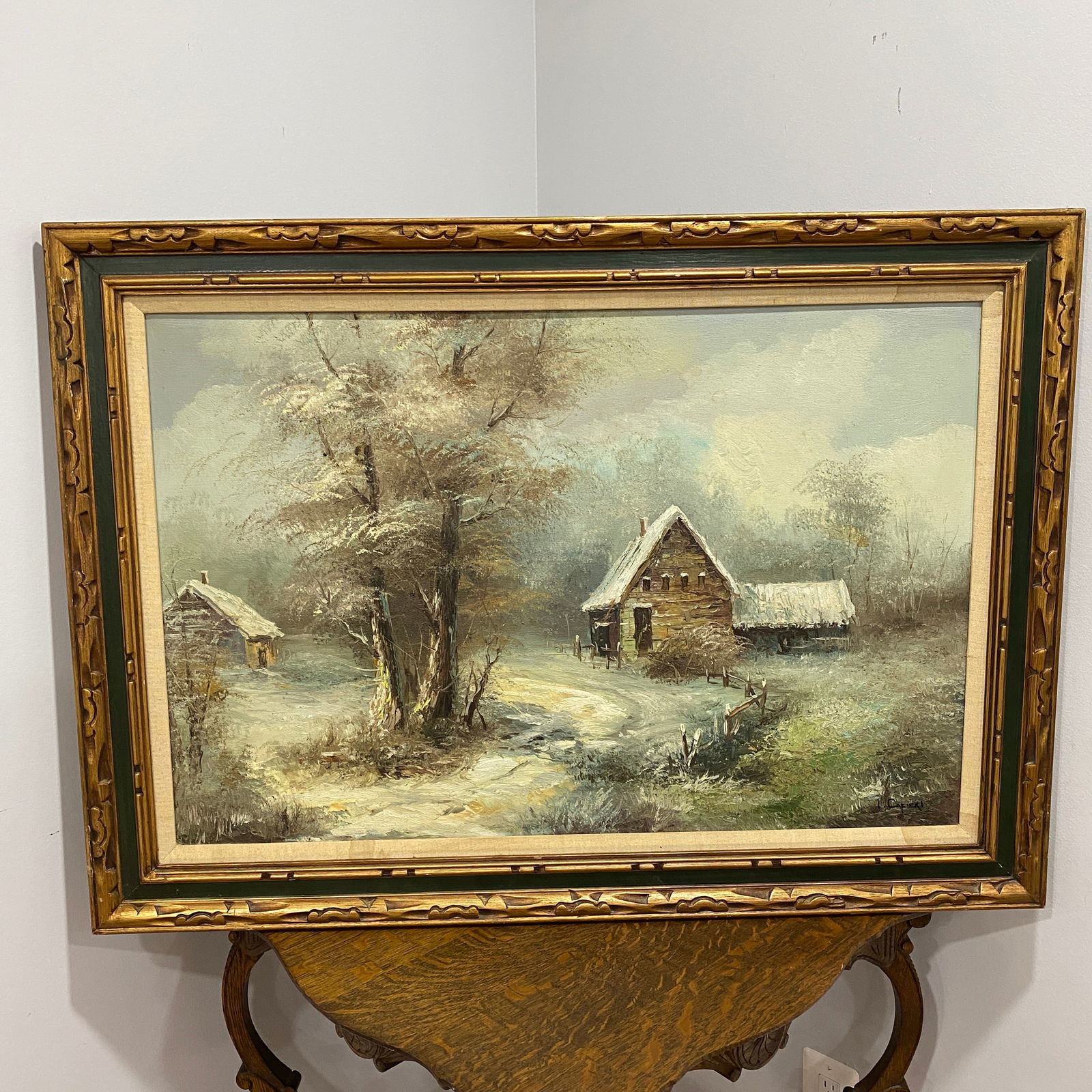 Irene Cafieri Original Oil On Canvas Painting Art: The picture size is 24” tall 36” wide.