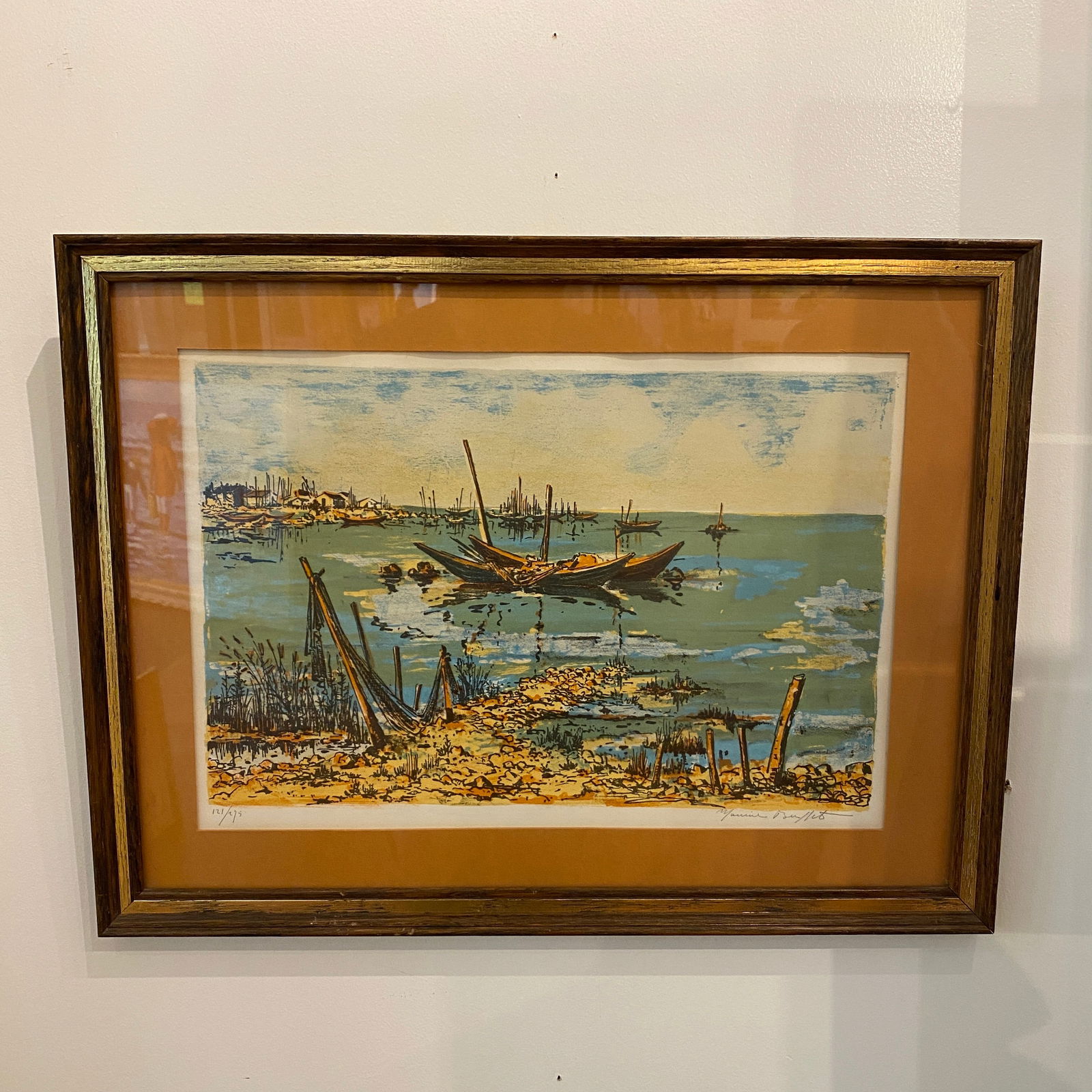 Maurice Buffet Original Authenticated Signed No. 121 Of 275 Spanish Barcelona Lithograph Art: The picture size is 20” wide 14” tall.