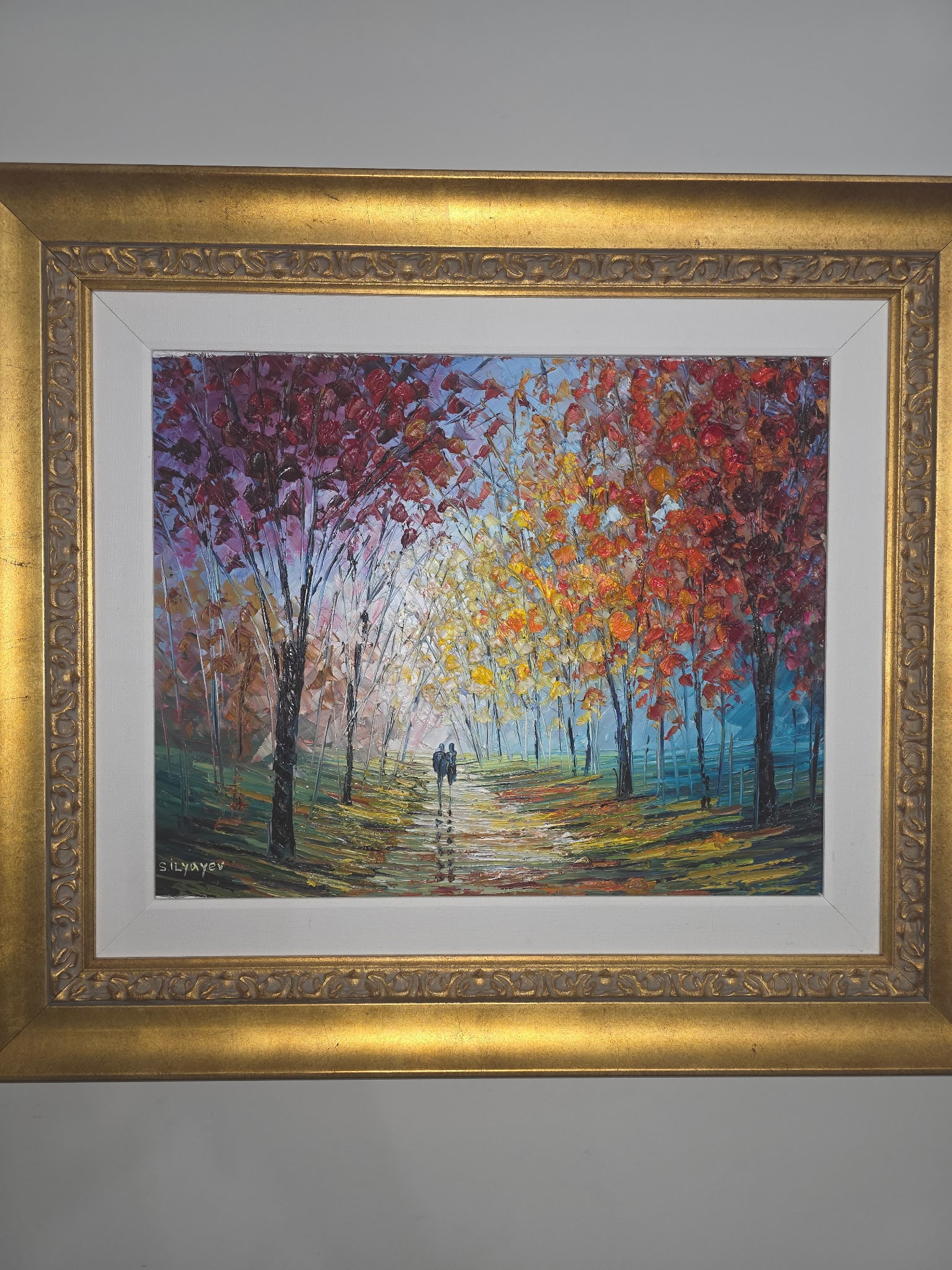 Silyayev Orignal Oil On Canvas Art: The frame size is 24” tall and 28” wide