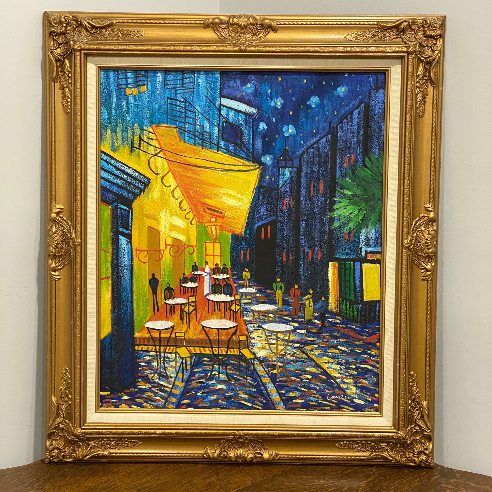 Reproduction acrylic painting of Van Goh by a student artist at George Mason Unversity in Fairfax VA: The size is 20 inches wide and 24 inches tall.