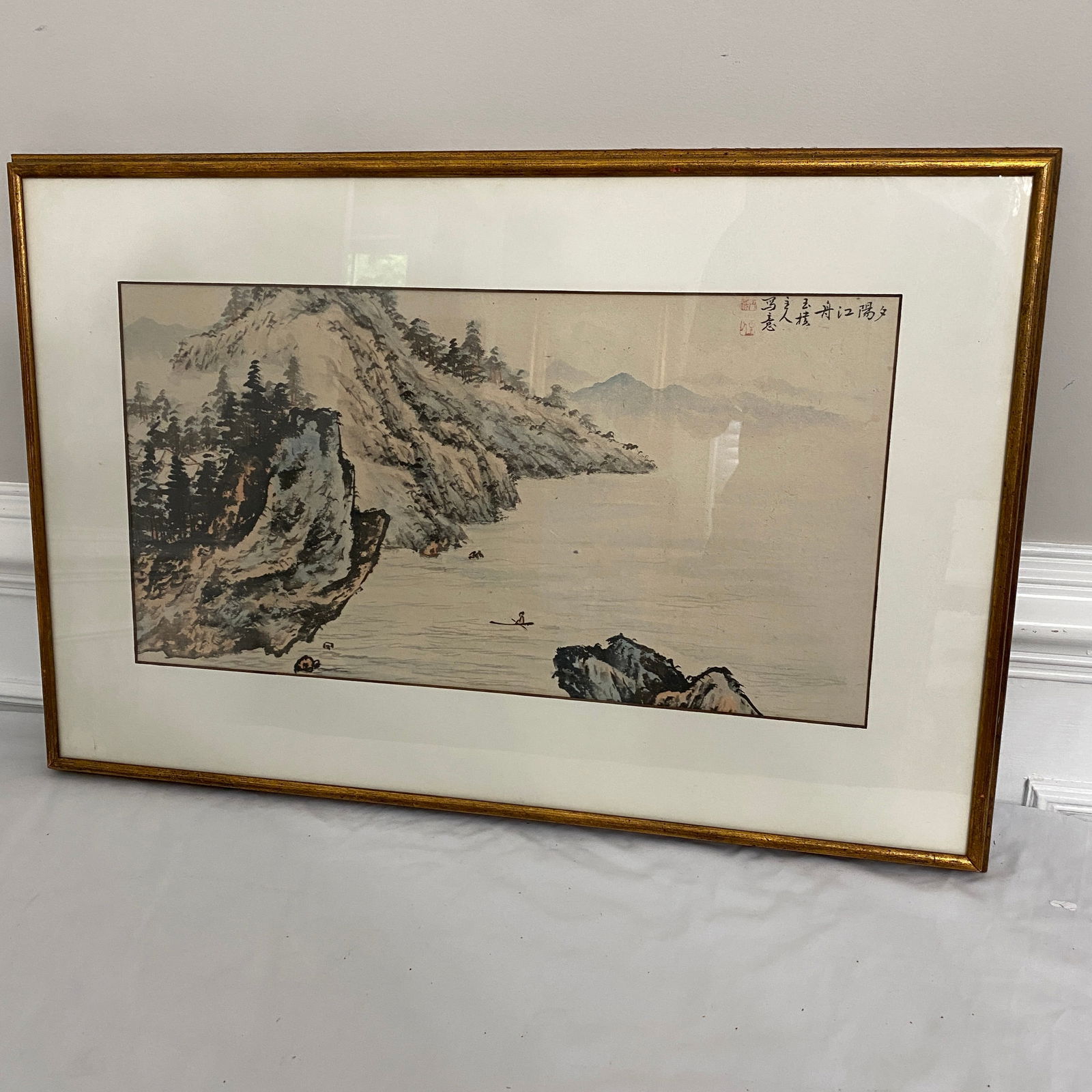 Asian Art: The size of the picture is 21” wide and 12” tall.