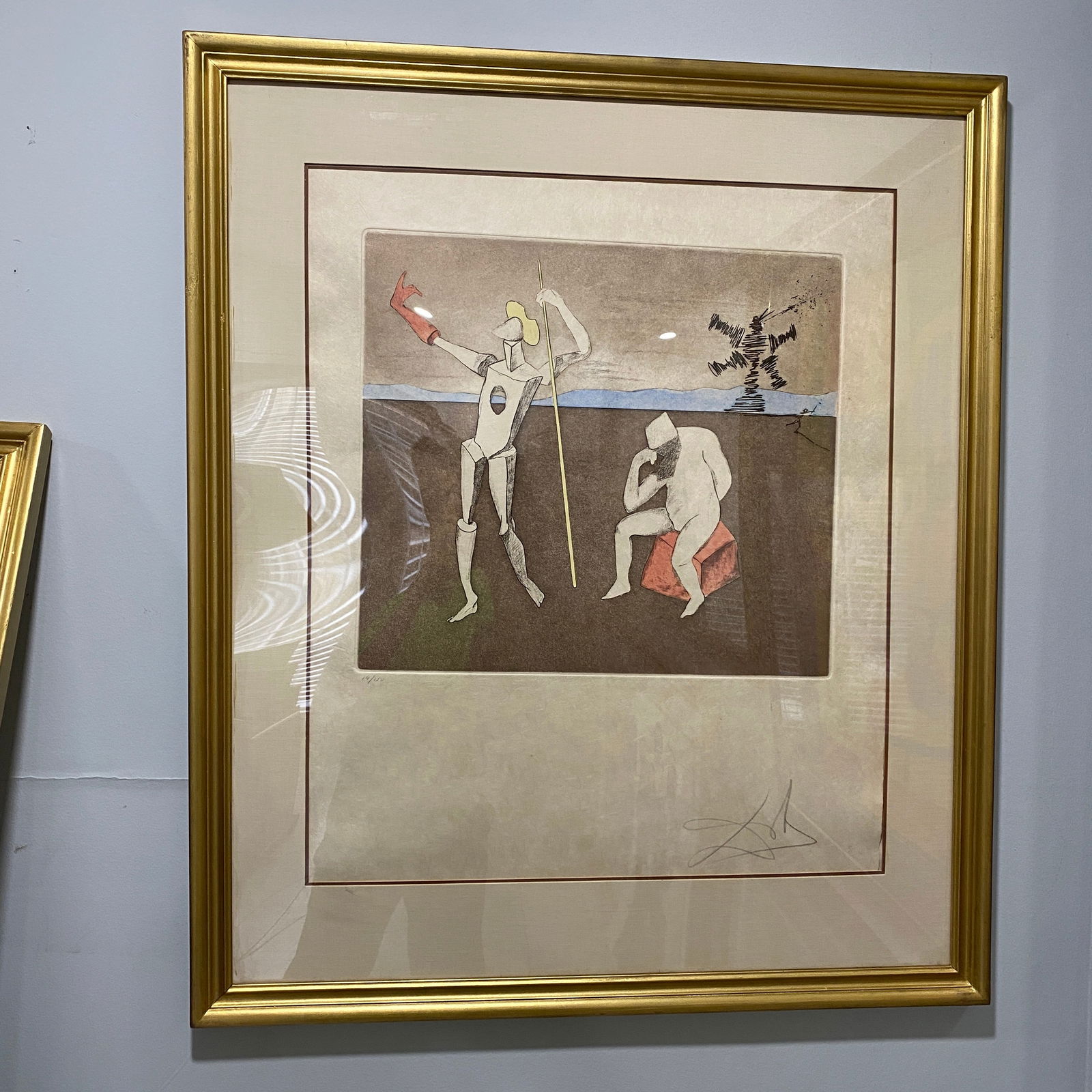 Signed Limited Edition Salvador Dali Etching on Arches Paper Titled Power Of Thought 14 of 150: The size is 36” tall and 30” wide.