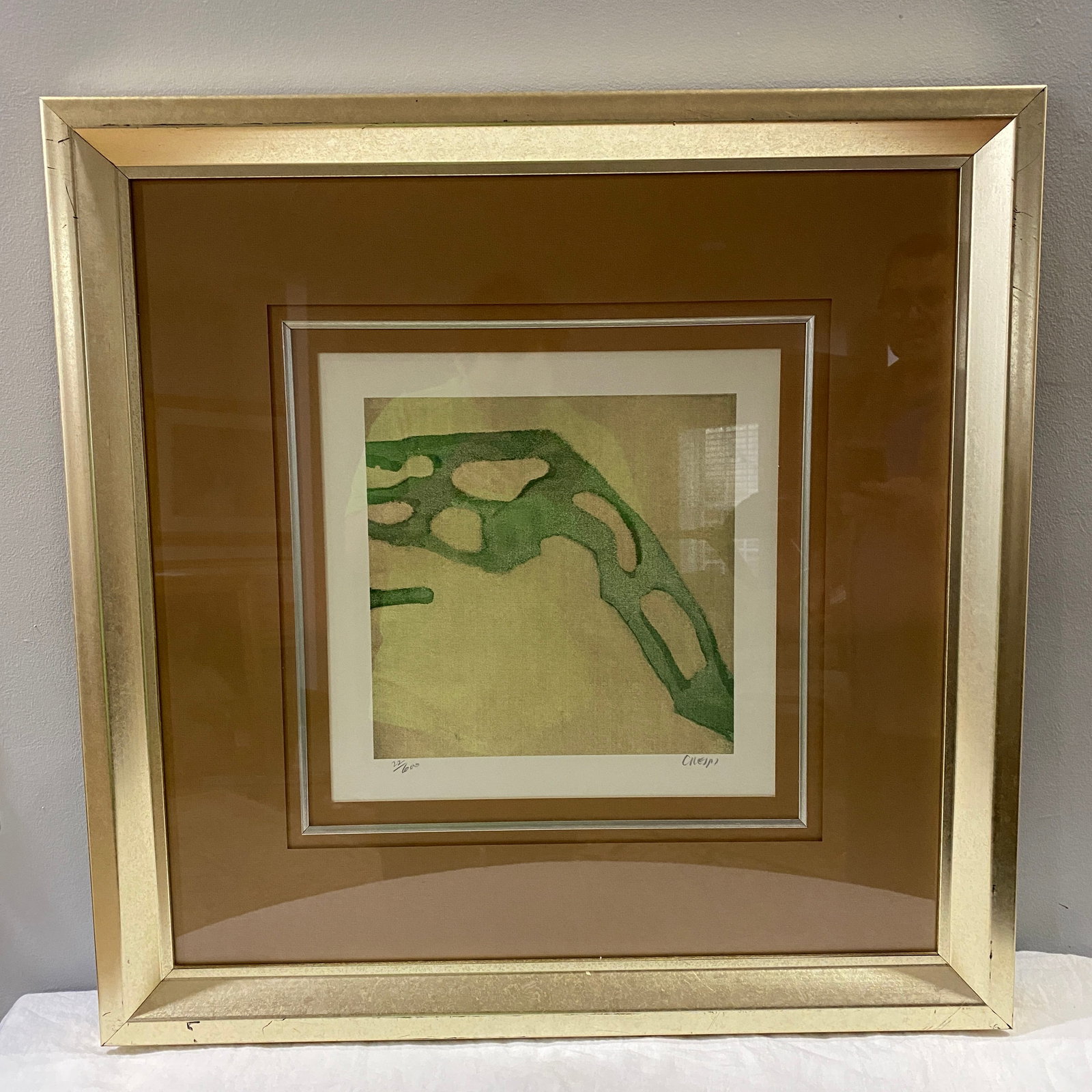 Authenticated Signed Artist Proof Giclee Abstract Lithograph Art Numbered 22 of 600: The size is 30” wide and 30” tall.