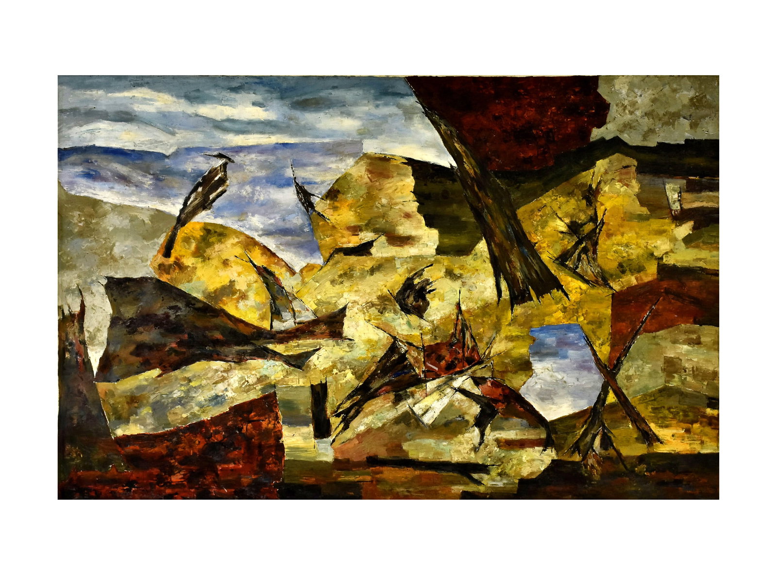 RAM KUMAR (1924-2018) ""UNTITLED"" (LANDSCAPE) SIGNED ON VERSO & DATED 95: RAM KUMAR (1924-2018) "UNTITLED" (LANDSCAPE) SIGNED ON VERSO & DATED 95 Oil on Canvas Size: 60 x 40 inches Provenance: Collection of Mr & Mrs Anand, London circa 2003 Footnotes: