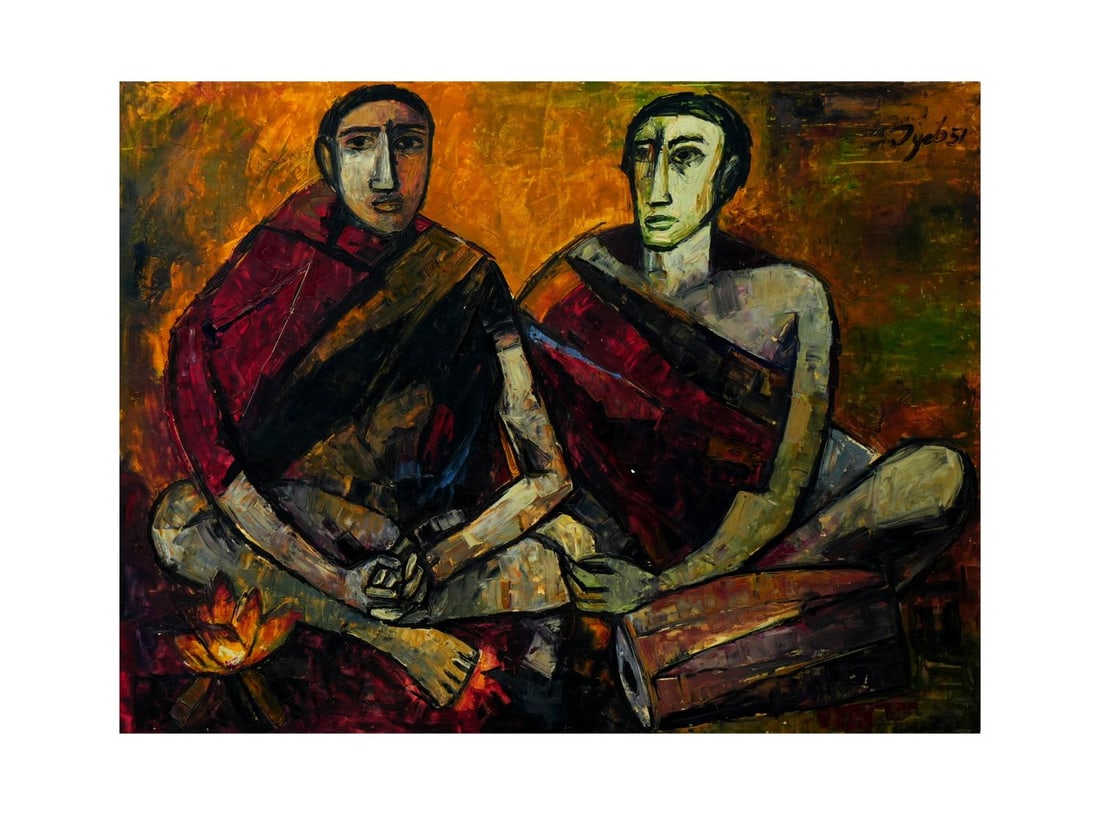 TYEB MEHTA (1925-2009) UNTILTED, SIGNED TOP RIGHT, OIL ON CANVAS: TYEB MEHTA (1925-2009) UNTILTED, SIGNED TOP RIGHT, OIL ON CANVAS Size: 48x36 inches Private Collection USA Footnotes: Born in Kapadvanj, Gujarat, in 1925, Tyeb Mehta once remarked, "In art