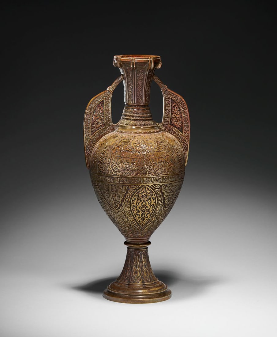 A BRONZE ALHAMBRA VASE, EUROPE, PROBABLY FRENCH, 19TH CENTURY (1 of 13)