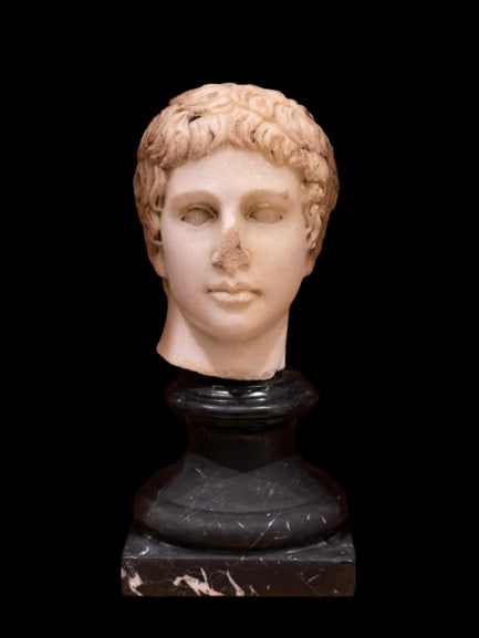 A ROMAN MARBLE HEAD OF A YOUNG GOD, CIRCA 2ND-3RD CENTURY A.D. (1 of 1)