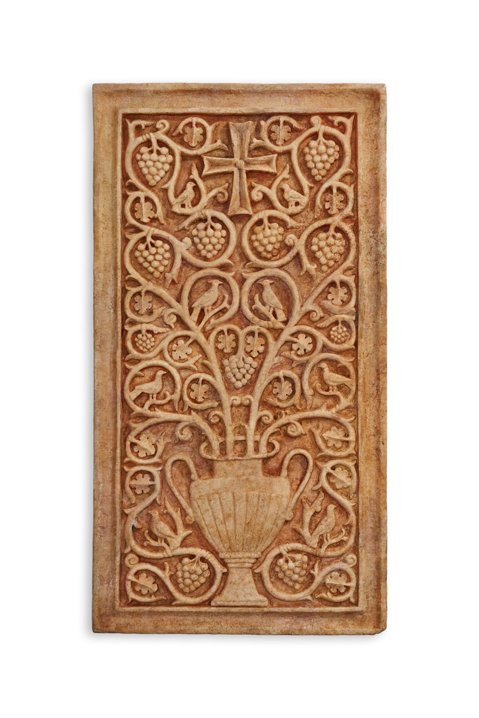 A LARGE MARBLE BYZANTINE PANEL, EASTERN MEDITERRANEAN, CIRCA 6TH-7TH A.D. (1 of 6)