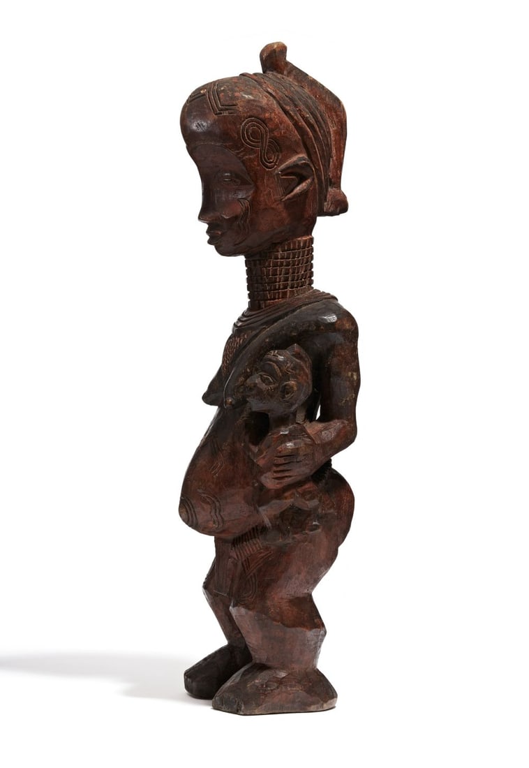 A BENA LULUA MATERNITY FIGURE, REPUBLIC OF CONGO (1 of 6)