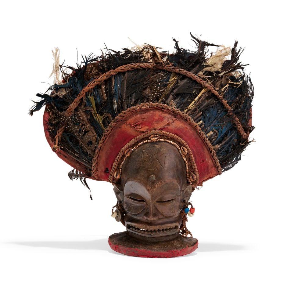 A CHOKWE CHIONGO MASK, ANGOLA (1 of 4)