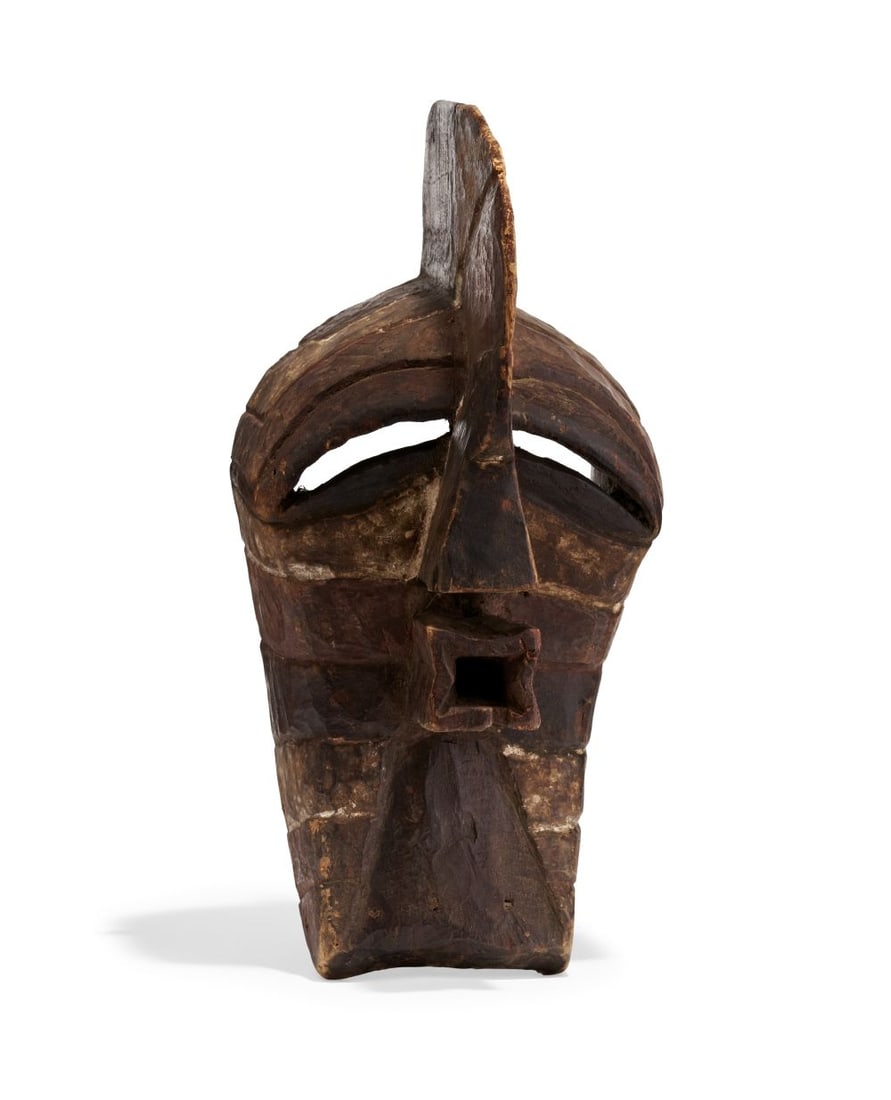 AN UNUSUAL SONGE MASK, REPUBLIC OF CONGO (1 of 4)
