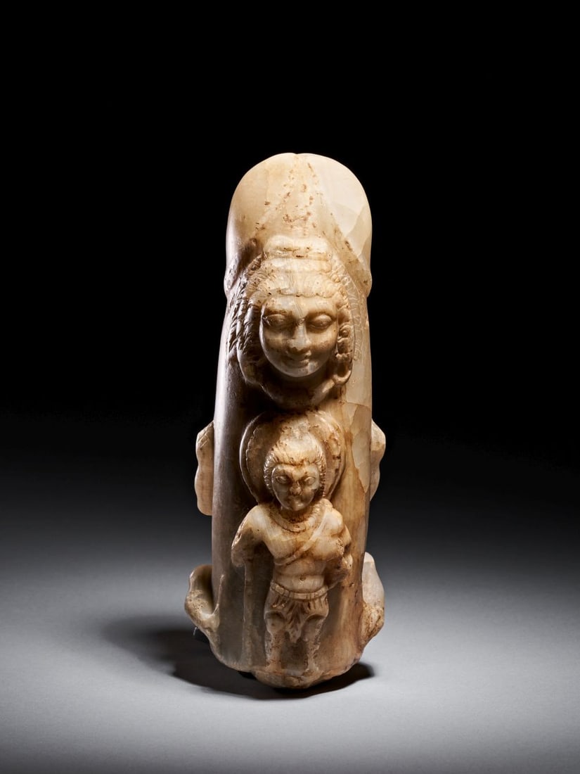 A SOUTH ARABIAN ALABASTER PHALLUS VOTIVE CIRCA 3RD-1ST CENTURY B.C. (1 of 5)
