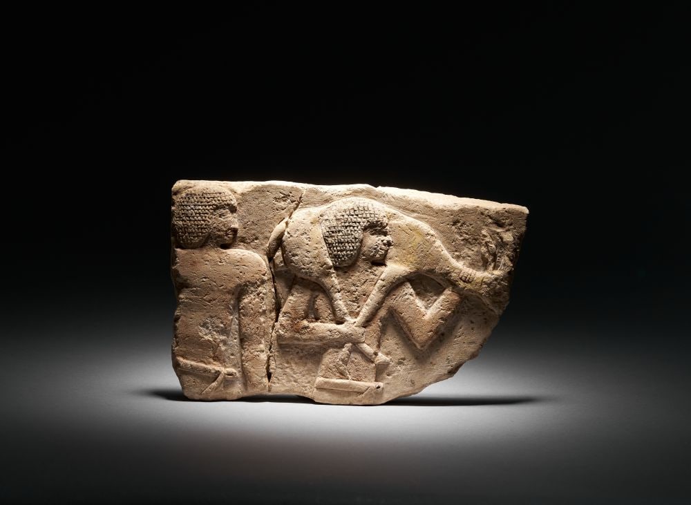 AN EGYPTIAN LIMESTONE TALATAT NEW KINGDOM, 18TH DYNASTY, REIGN OF AKHENATEN, CIRCA 1352-1336 B.C. (1 of 3)