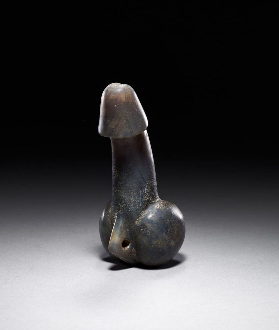 A GALLO-ROMAN AGATE PHALLUS CIRCA 1ST-2ND CENTURY A.D. (1 of 4)