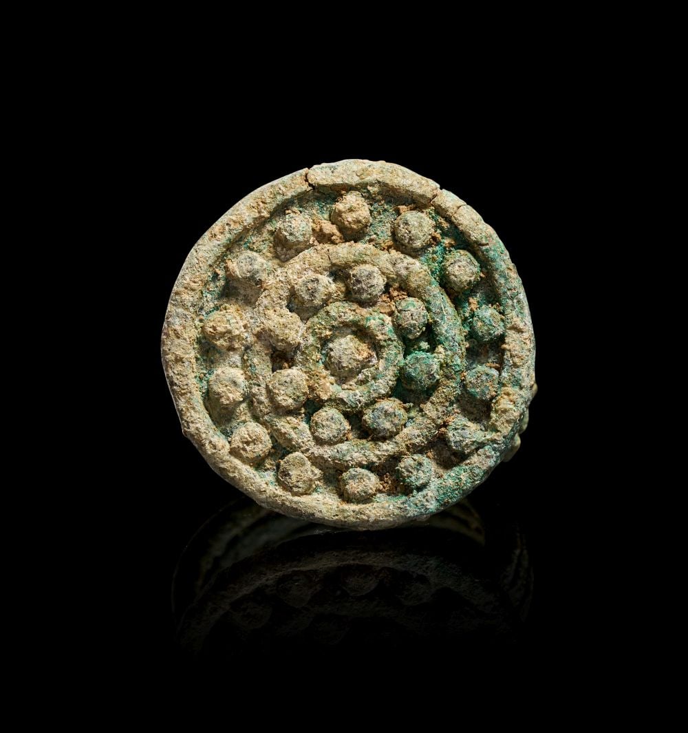 A BRONZE AGE BRONZE RING CIRCA 1200-600 B.C. (1 of 3)