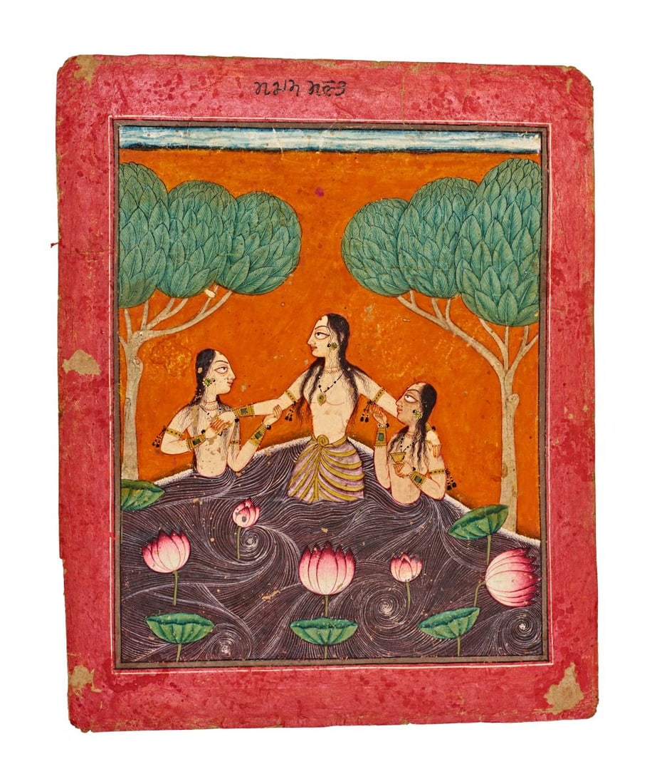 AN ILLUSTRATION TO A RAGAMALA SERIES, BASOHLI, NORTH INDIA, CIRCA 1680, GOUACHE ON PAPER (1 of 3)