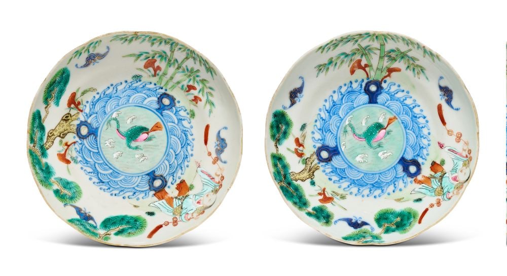 A PAIR OF CHINESE FAMILLE ROSE DISHES, GUANGXU MARK & OF THE PERIOD (1875-1908) (1 of 8)