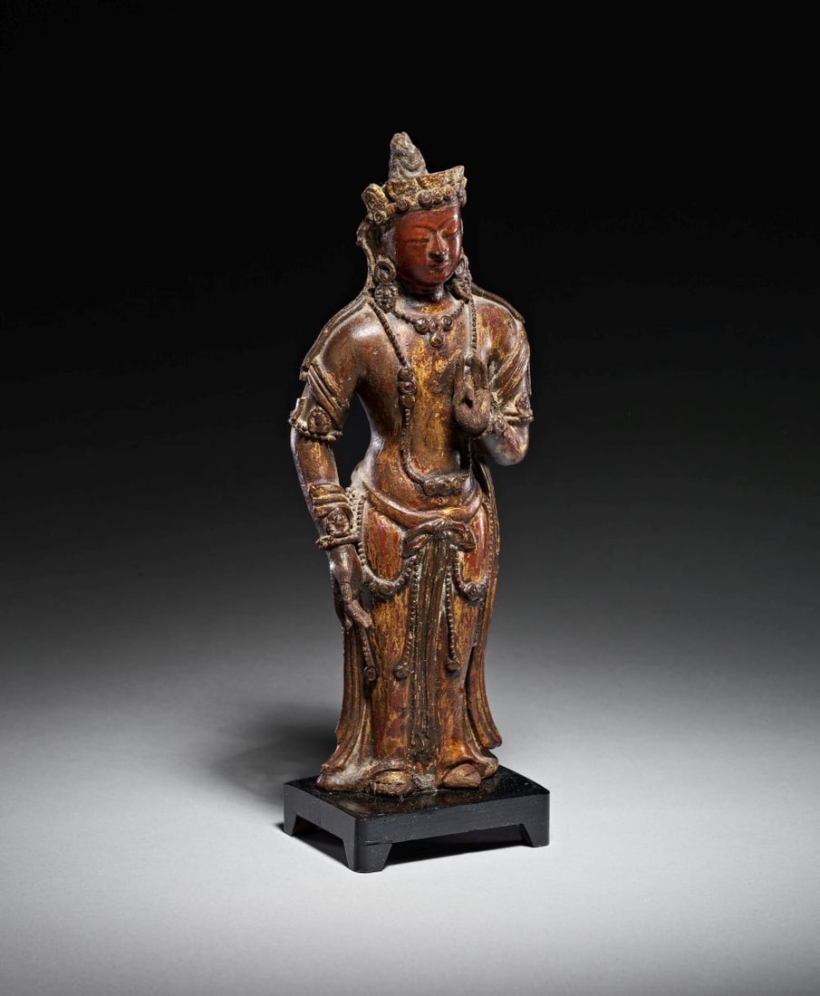 A GILT-LACQUERED COMPOSITE FIGURE OF BUDDHA, MING DYNASTY (1368–1644): A GILT-LACQUERED COMPOSITE FIGURE OF BUDDHA, MING DYNASTY (1368–1644) Mo