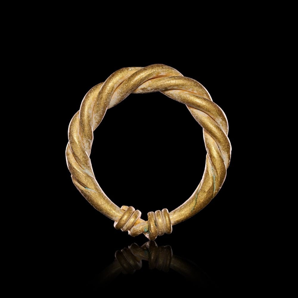 A HIGH KARAT VIKING TWISTED GOLD RING, CIRCA 9TH-10TH CENTURY A.D. (1 of 1)