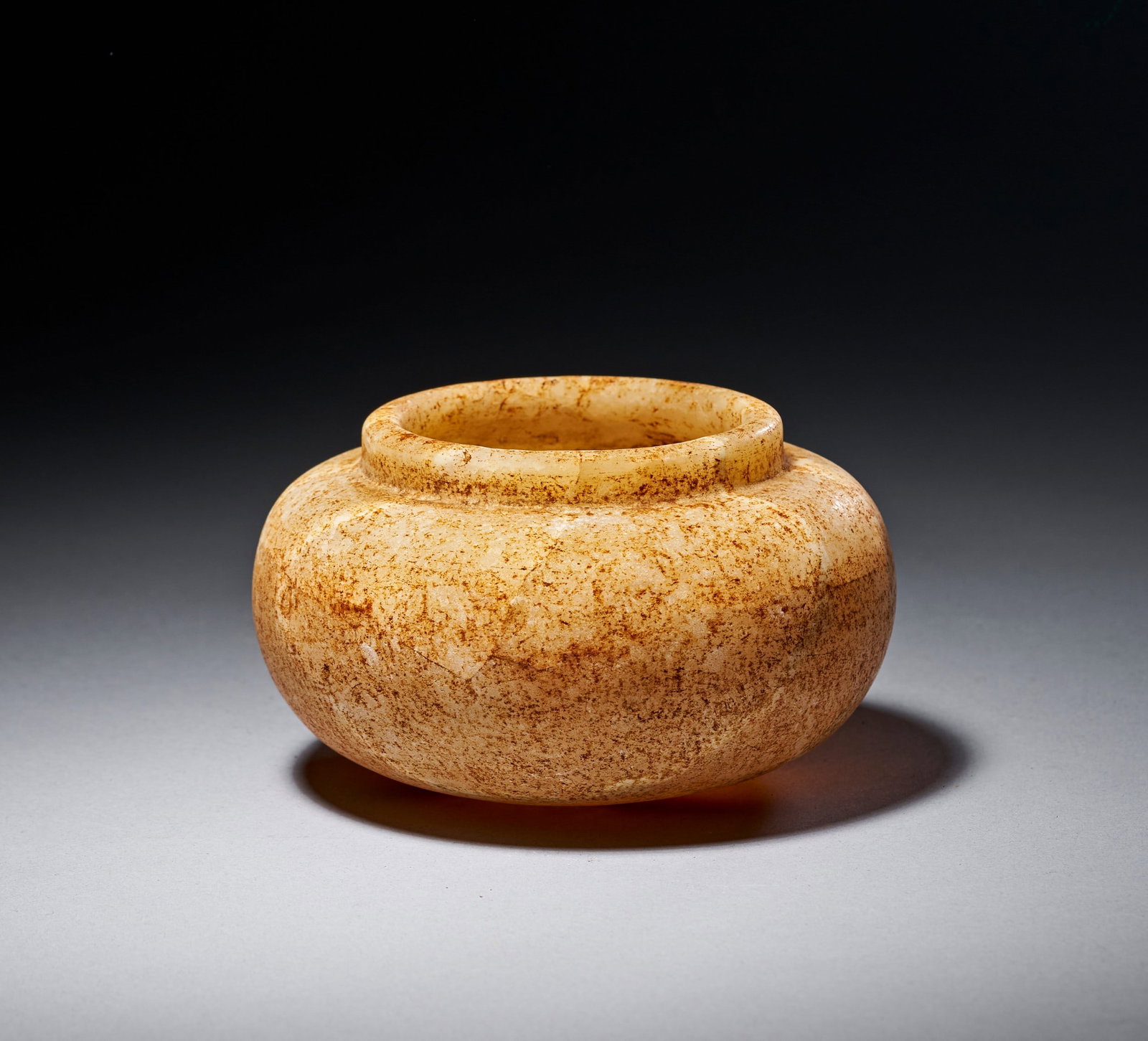 AN EGYPTIAN ALABASTER JAR LATE PERIOD, 26TH DYNASTY, CIRCA 664-525 B.C. (1 of 5)