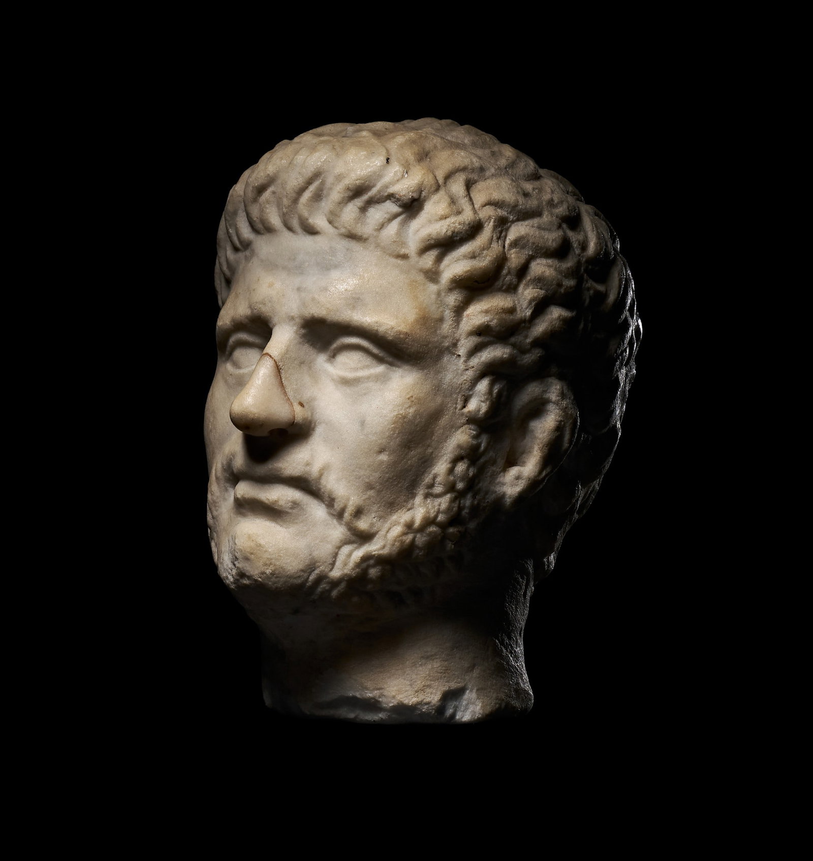 A ROMAN MARBLE PORTRAIT BUST OF THE EMPEROR HADRIAN CIRCA 117-138 A.D. (1 of 3)