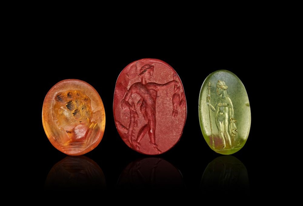 THREE GREEK INTAGLIOS, EASTERN MEDITERRANEAN, CIRCA 4TH-1ST CENTURY B.C. (1 of 1)