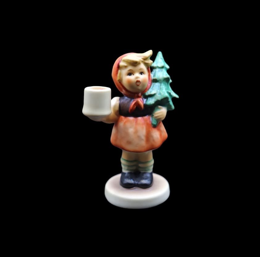 Goebel Hummel Porcelain “Girl with Fir Tree” #116 Advent Candleholder Figurine - TMK6 (1 of 6)