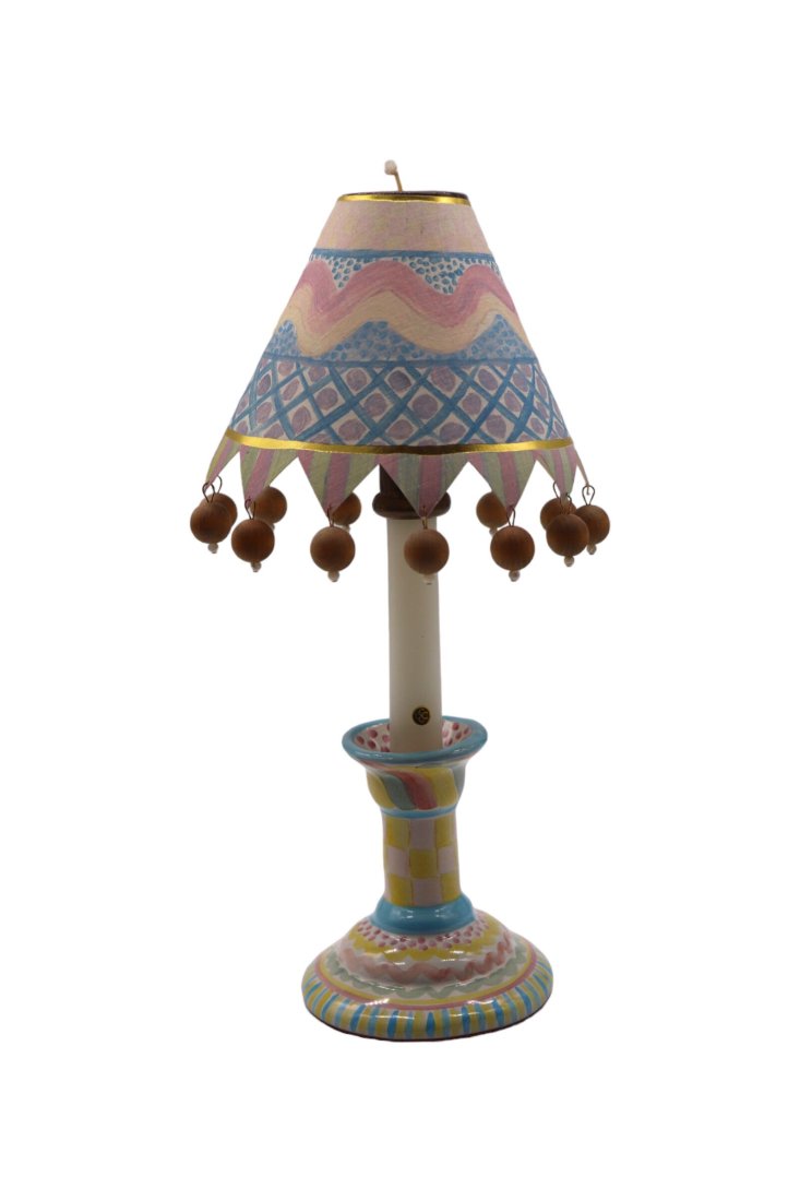 MacKenzie Childs “Aurora” Candleholder with Paper Shade and Brass Insert (1 of 7)