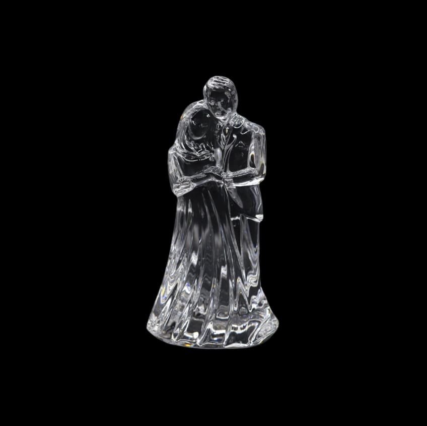 Waterford Crystal Bride and Groom Figurine w/ Original Box: Lovely Waterford Crystal bride and groom figurine in great vintage condition with no noticeable damage, no chips, no deep scratches, no cracks and no repairs. The piece would make an excellent wedding
