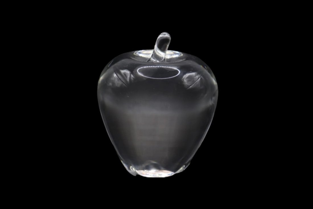 Steuben Art Glass Apple Figurine or Paperweight Designed by Angus McDougall (1 of 5)