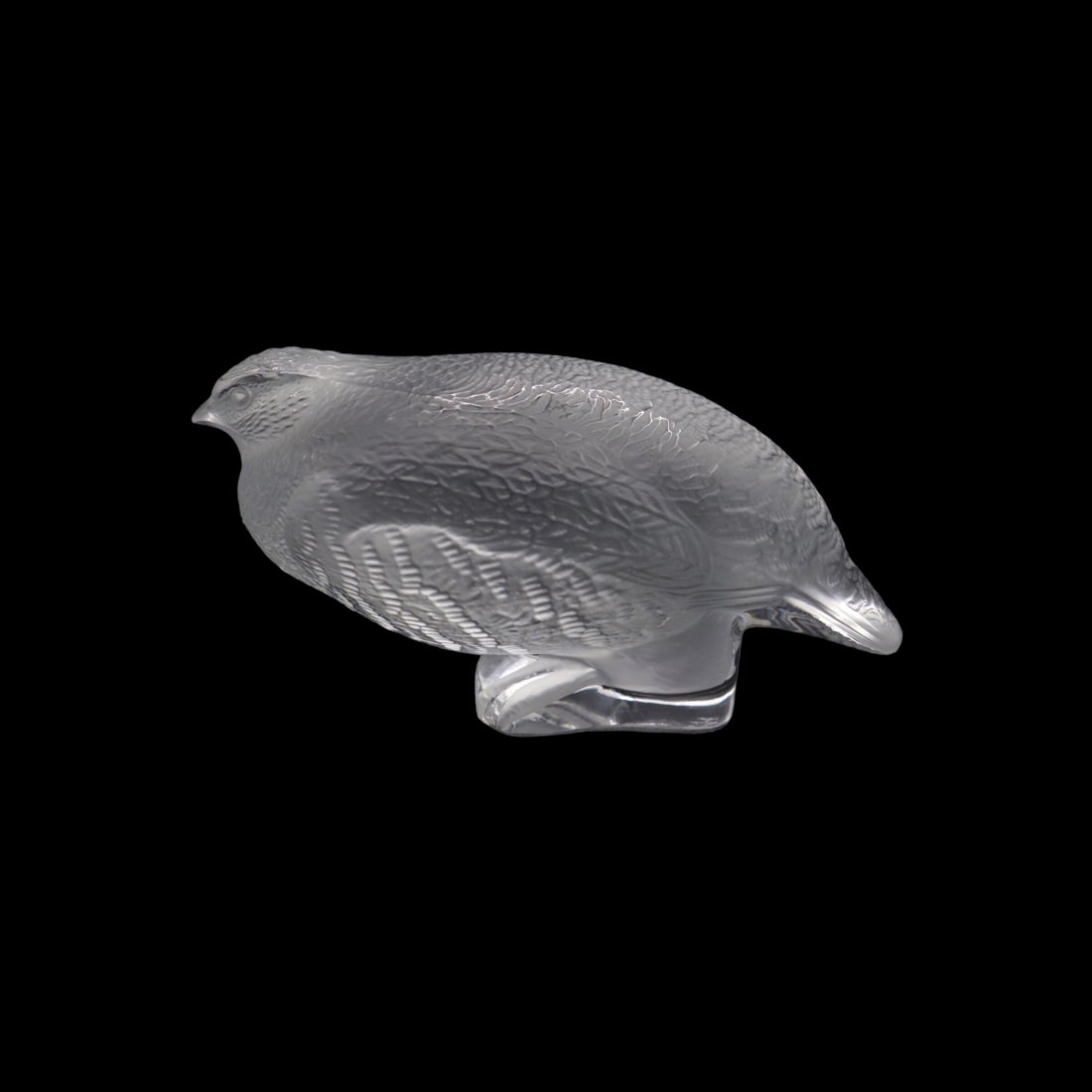 Lalique Crystal Partridge / Quail Squatting Figurine (1 of 8)
