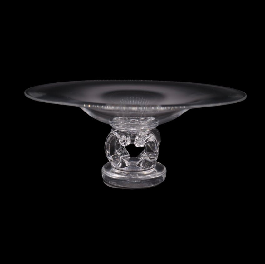 RARE Steuben Art Glass 10” Footed Compote Designed by George Thompson (1 of 9)