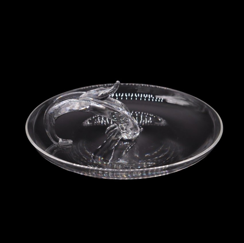RARE Steuben Art Glass Round Canapé Serving Platter (1 of 8)