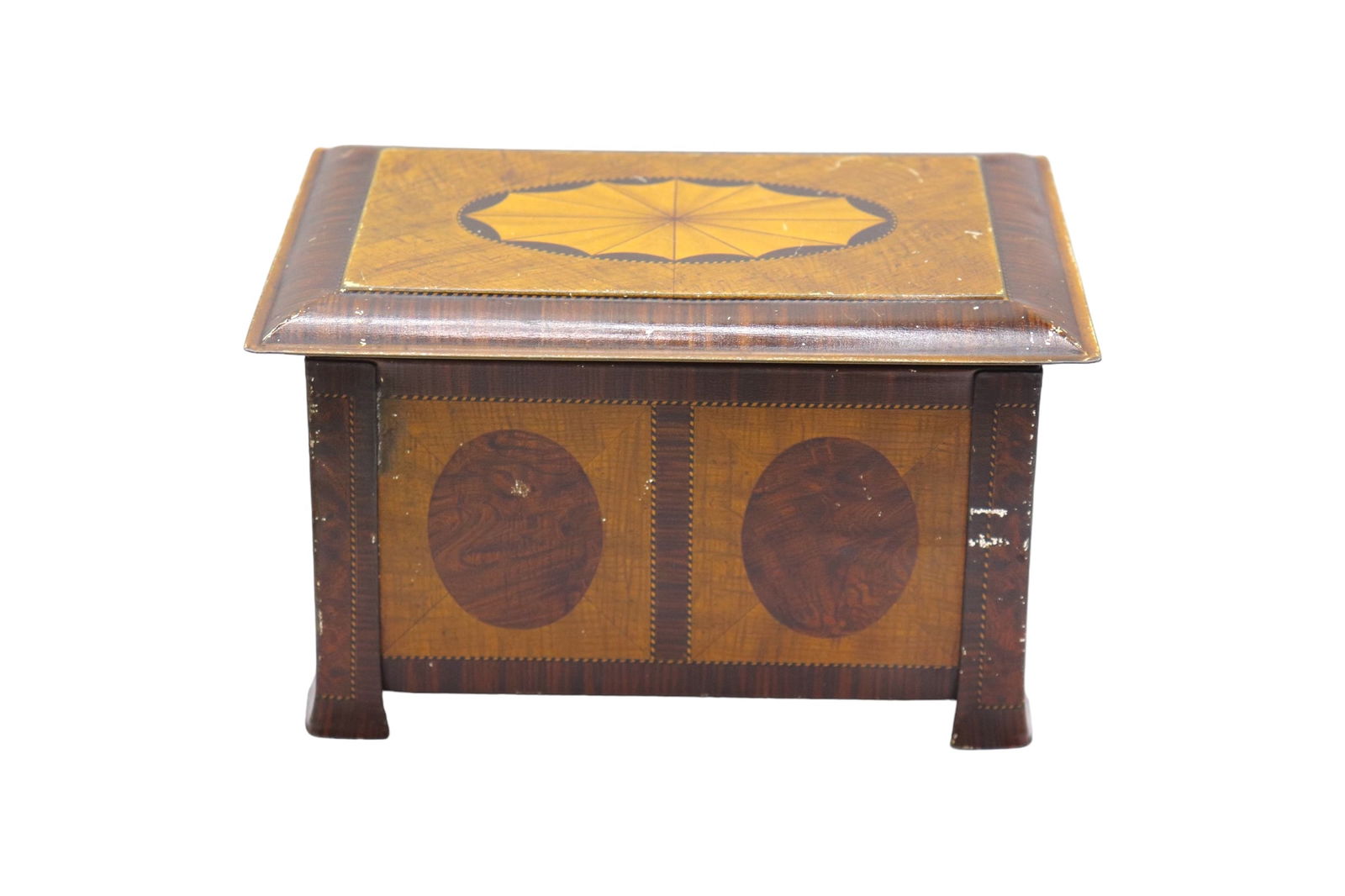 Antique CWS Regency Revival Casket Biscuit Tin Box c.1910 (1 of 2)